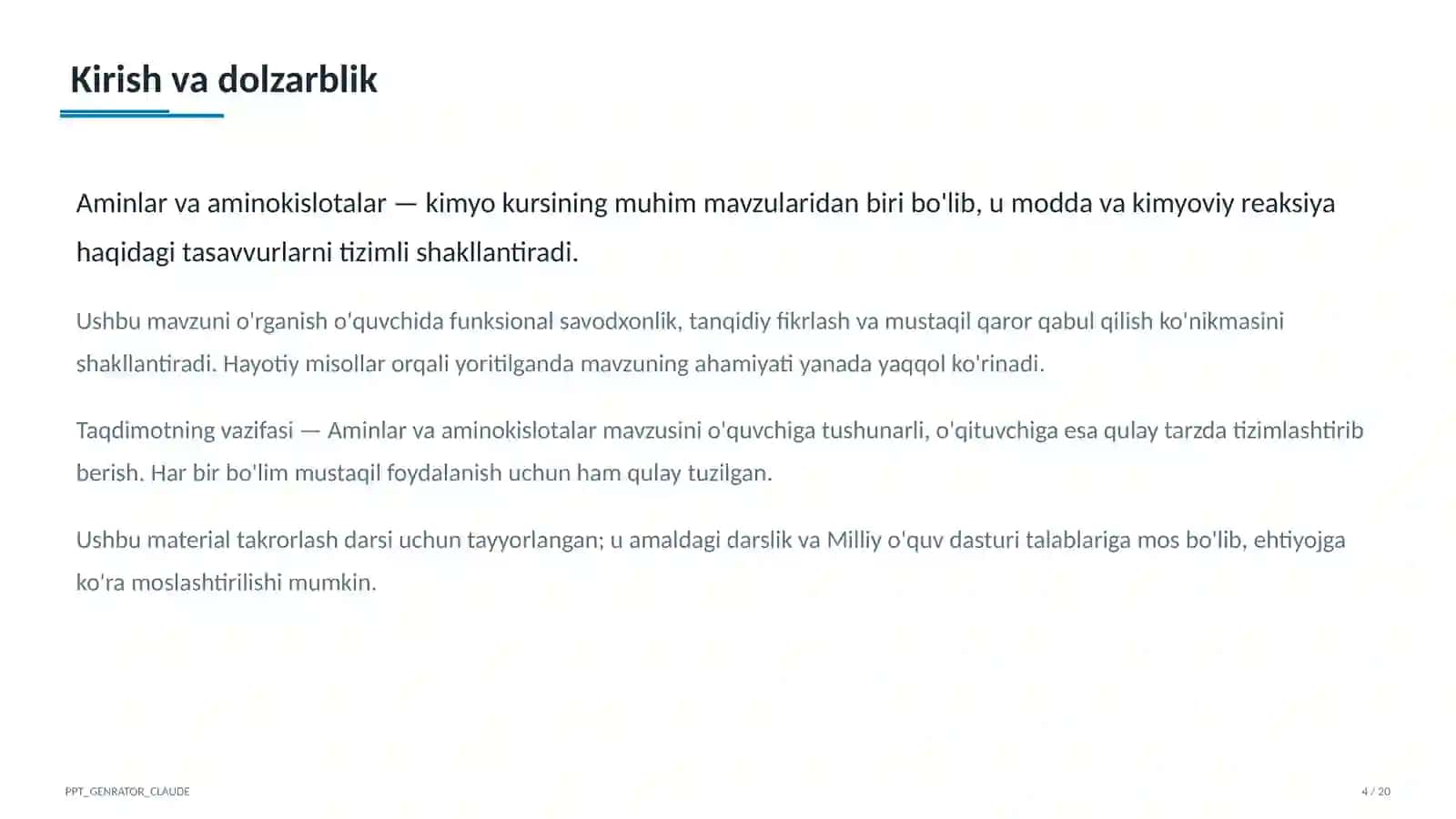 Aminlar va aminokislotalar (11-sinf) 4