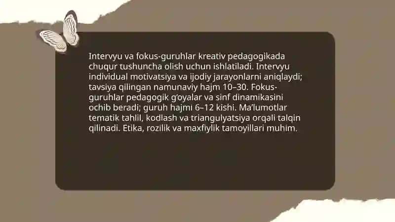 Kreativ pedagogika fanining ilmiy-tadqiqot metodlari 4