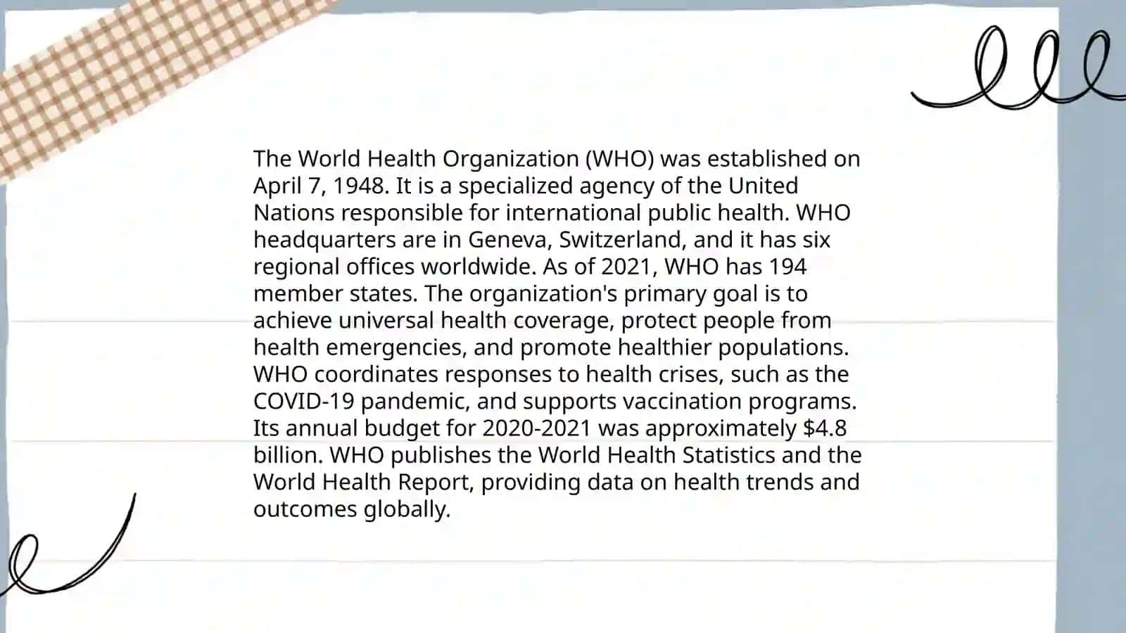 World organization 4