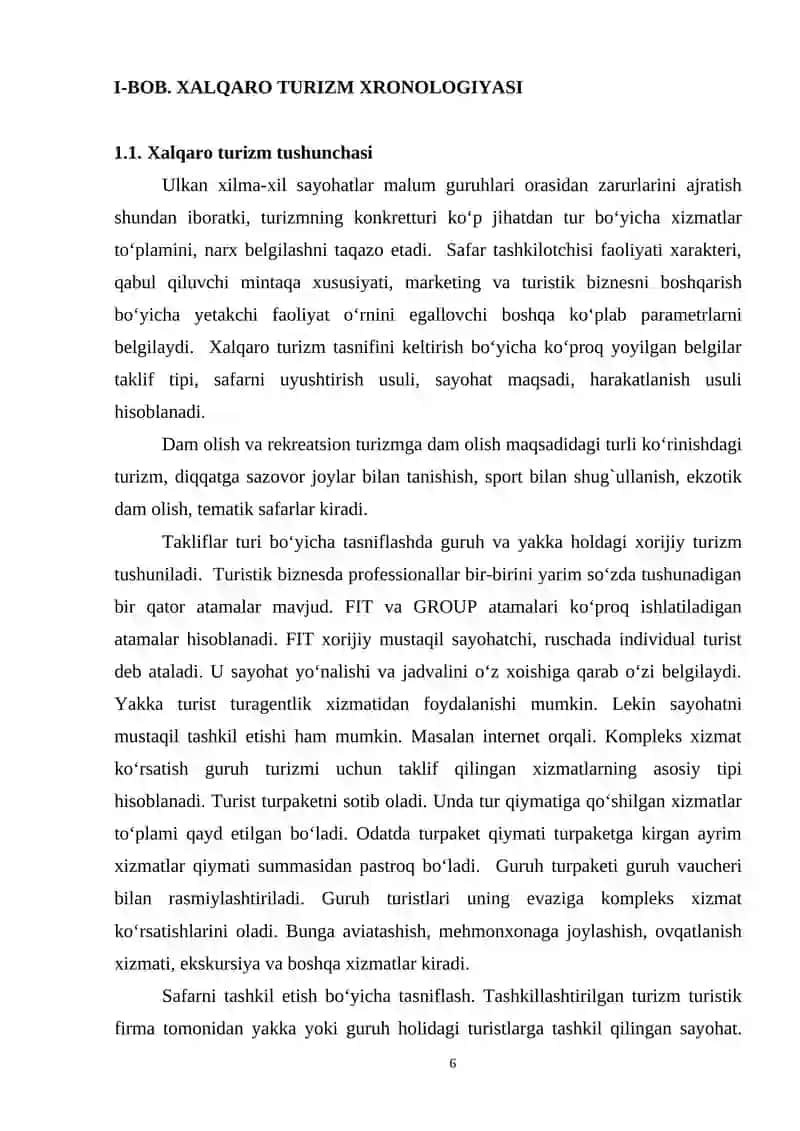 XALQARO TURIZM TIZIMI VA BOSHQARISHNING TARKIBIY TUZILISHI 4