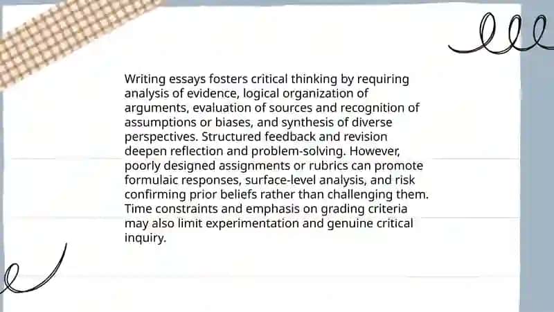 Adventages and disadvantages of essay 4