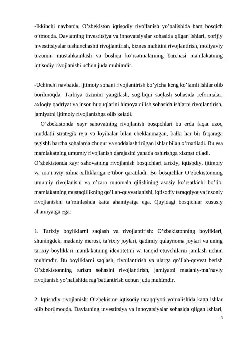 O’zbekistonda xayr sahovatning rivojlanish bosqichlari 4