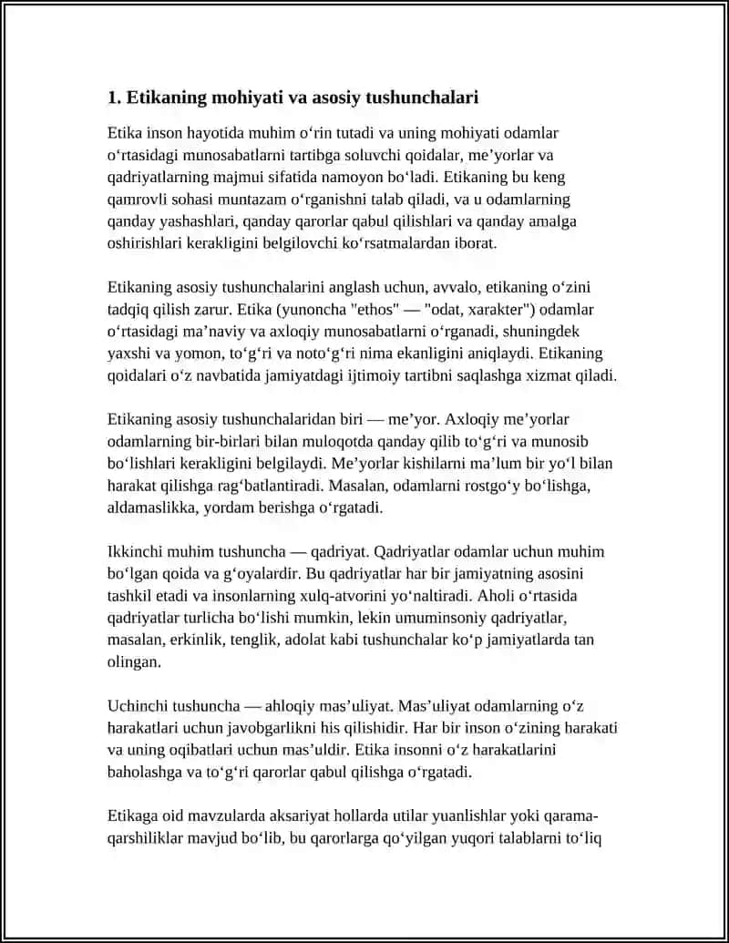 ETIKANING MOXIYATI VA DAVLAT TASHKILOTLARI VA DAVLAT XIZMATIDAGI ETIKASI 4