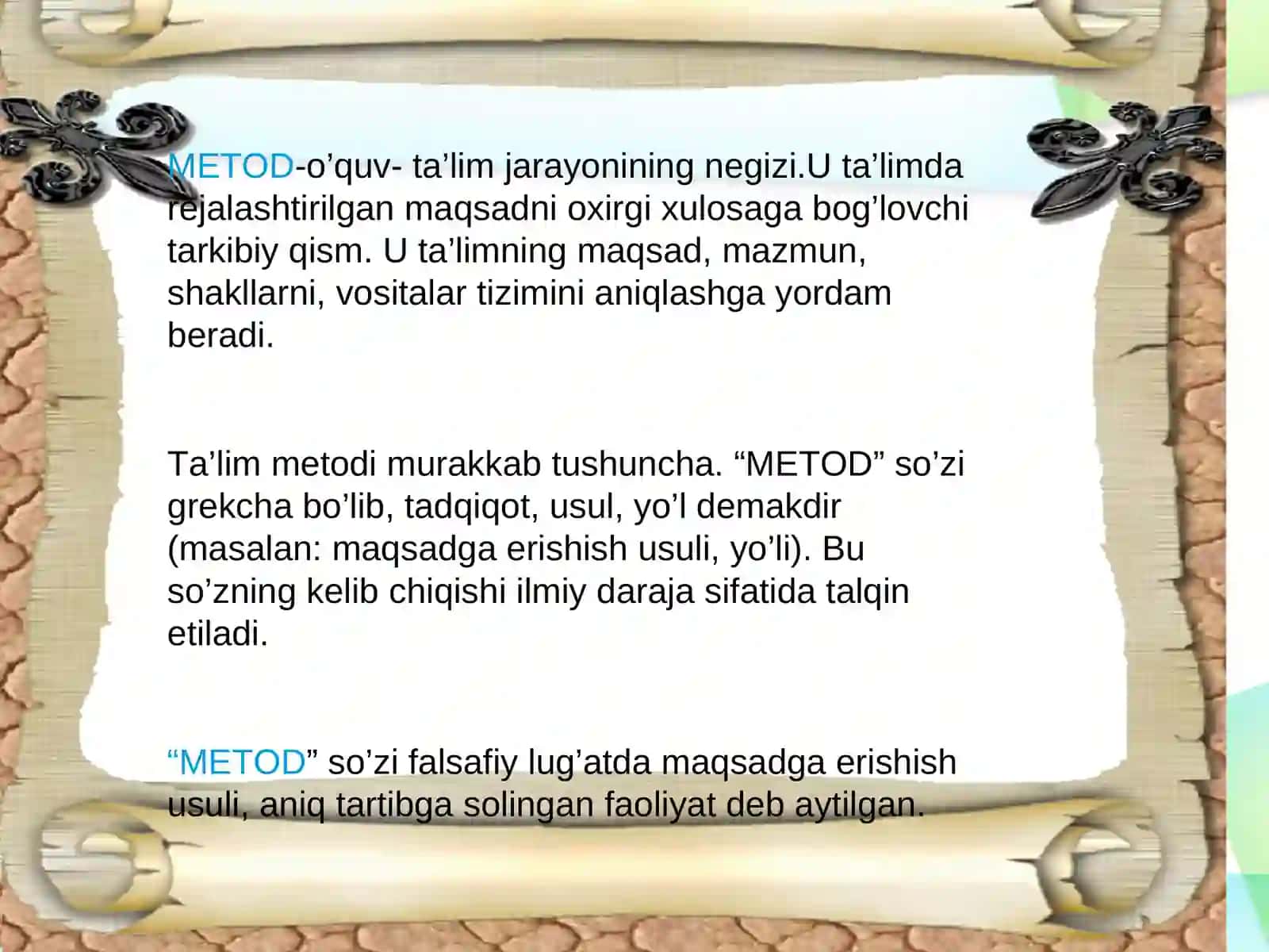 TA’LIM METODLARIVA VOSITALARI 4
