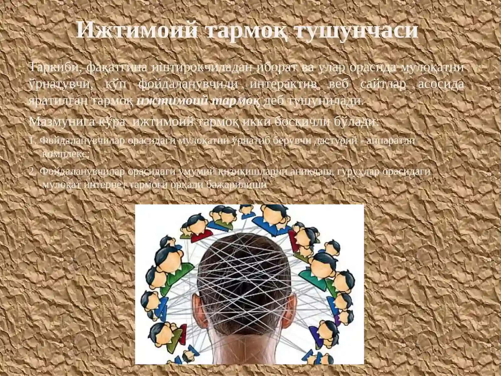 ИНТЕРНЕТИЖТИМОИЙ ТАРМОҚ ХИЗМАТЛАРИ 4