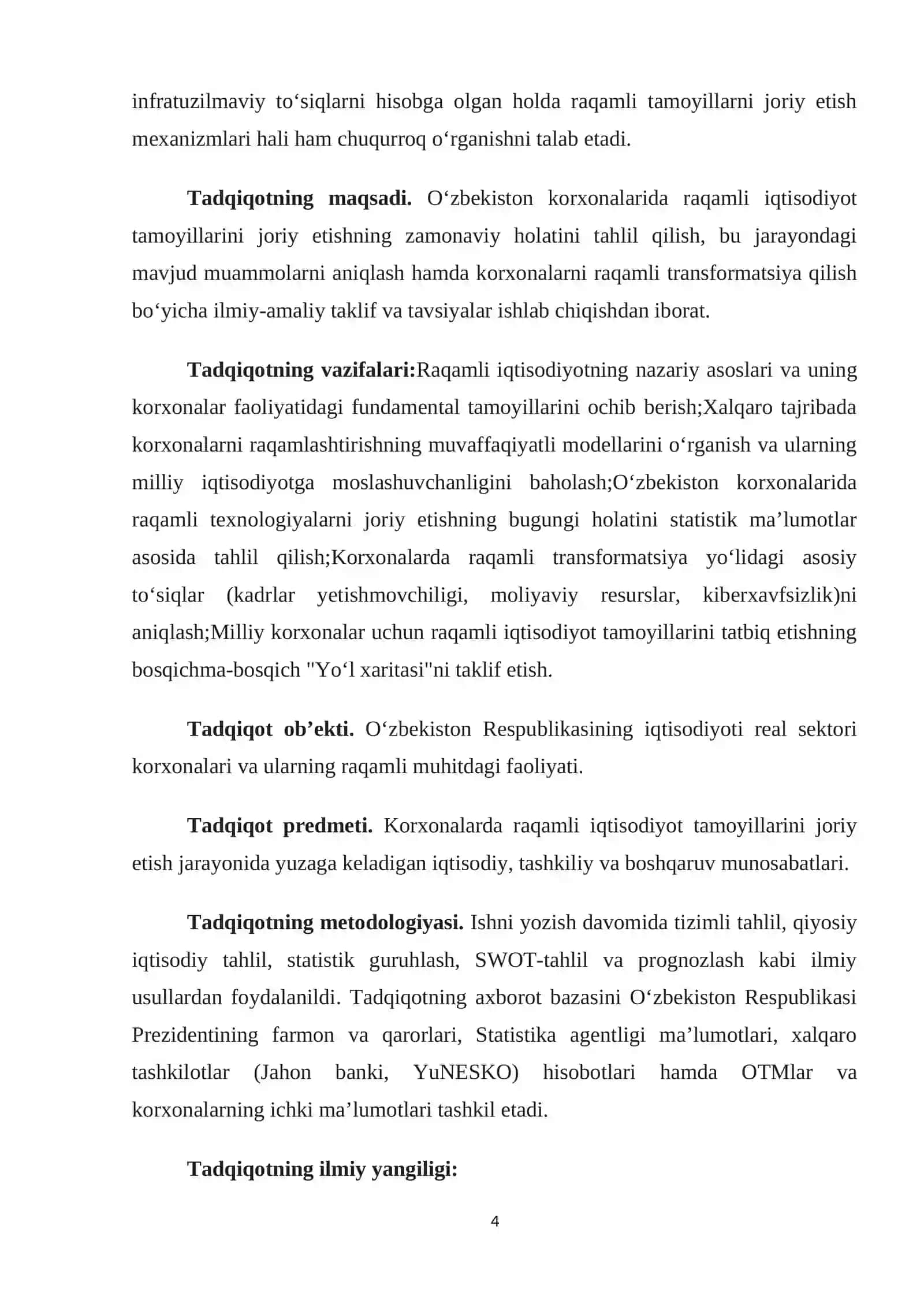 O‘ZBEKISTON KORXONALARIDA RAQAMLI IQTISODIYOT TAMOYILLARINI JORIY ETISHNING BUGUNGI HOLATI 4