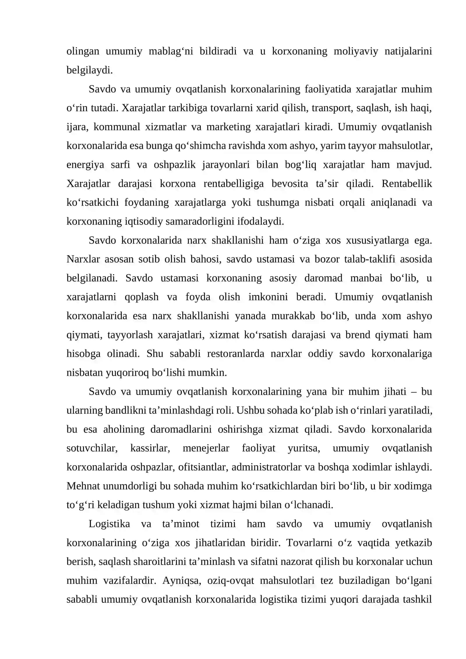 Savdo va umumiy ovqatlanish korxonalarini soliqqa tortishning o‘ziga xos xususiyatlari 4