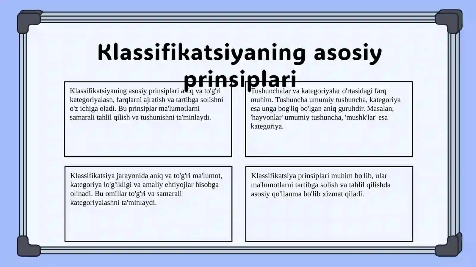Klassifikatsiya tushunchasi. Semantik klassifikatsiyalash 4