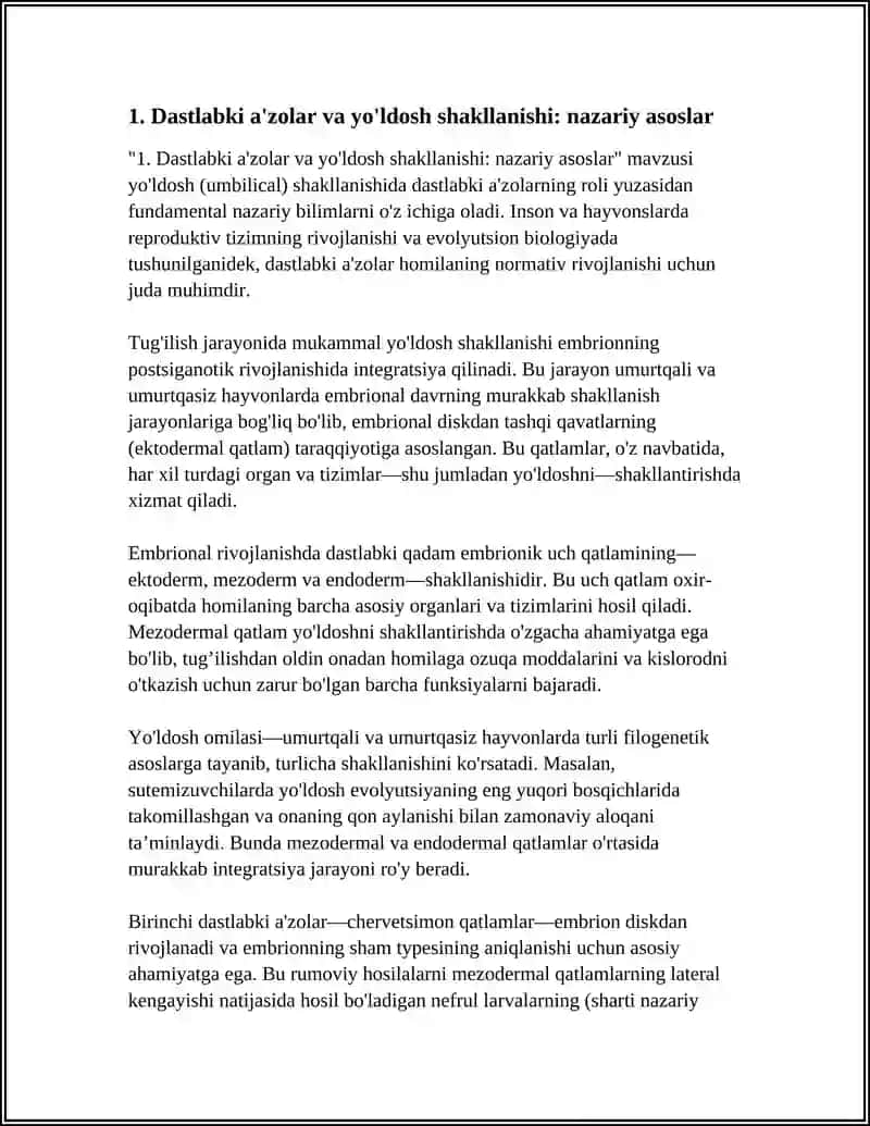Dastlabki a'zolarning Roli Umurtqali va Umurtqasiz Hayvonlar Rivojlanishi misolida, Embriogenez Xilma-Xilliginin Filogenetik Asoslari 4