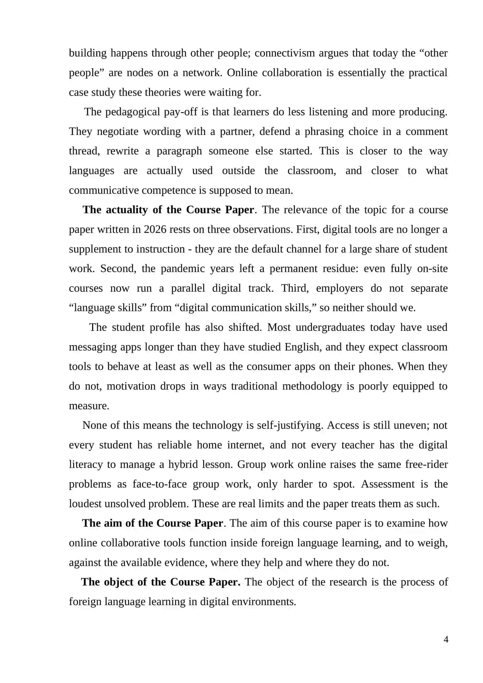 ONLINE COLLABORATIVE TOOLS FOR LANGUAGE LEARNERS 4