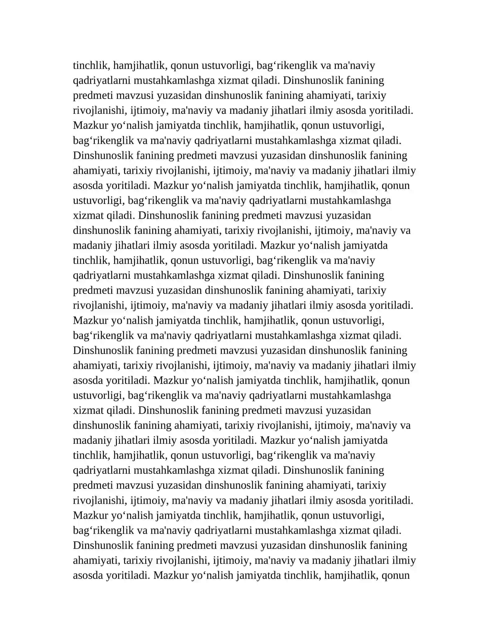 DINSHUNOSLIK FANINING JAMIYATDAGI O‘RNI VA AHAMIYATI 4