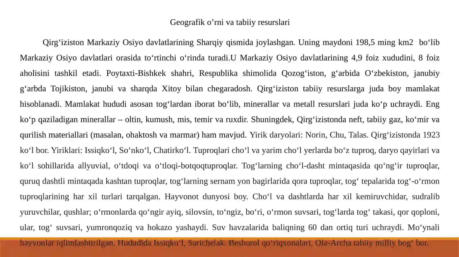 Qirg’iz Respublikasiga iqtisodiy geografik tavsif 4
