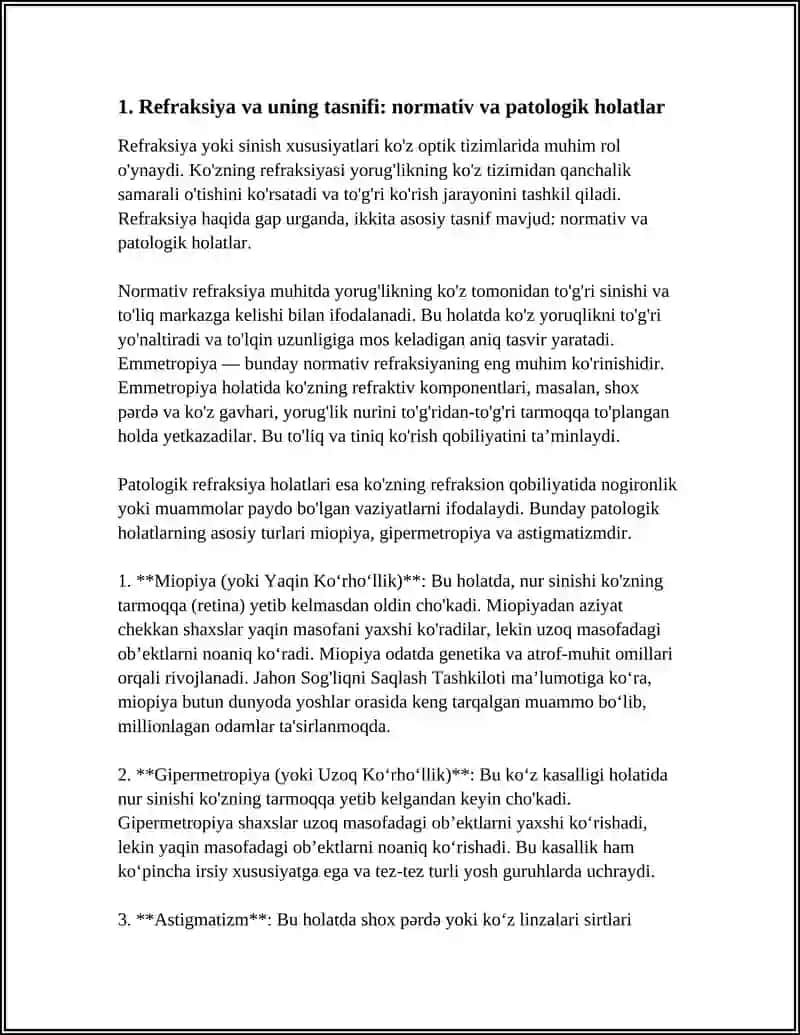 REFRAKSIYA TASNIFI 4