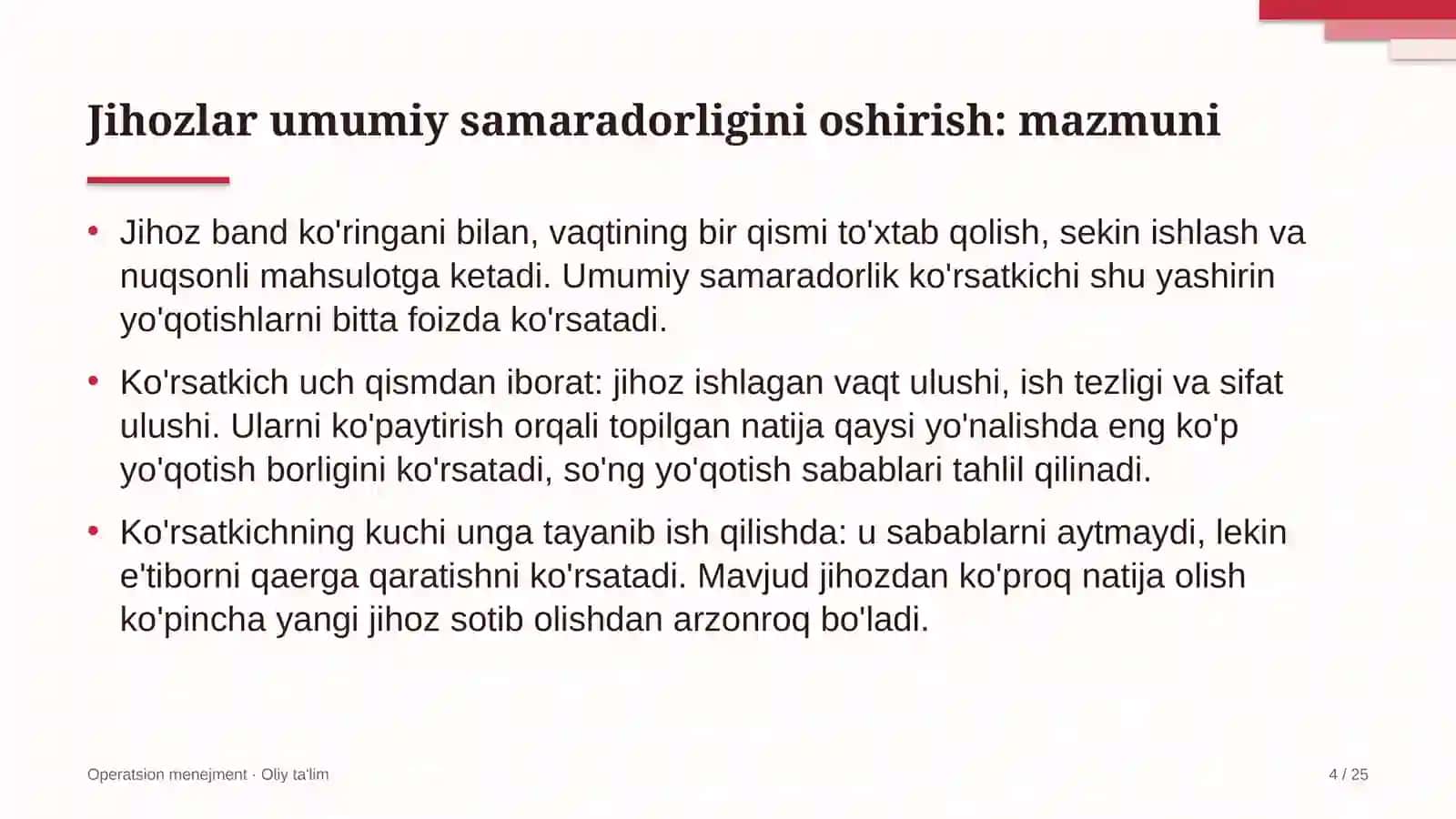 uy hayvonlari uchun veterinariya klinikalarida jihozlarning umumiy samaradorligini oshirish 4529 4