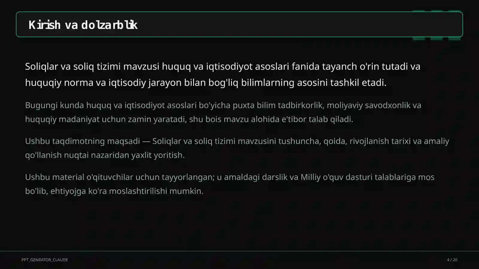 Soliqlar va soliq tizimi (10-sinf) 4