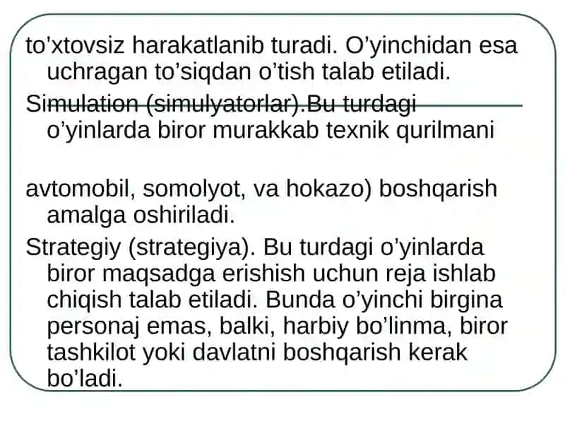 15-dars Kompyuter o’yinlari 4