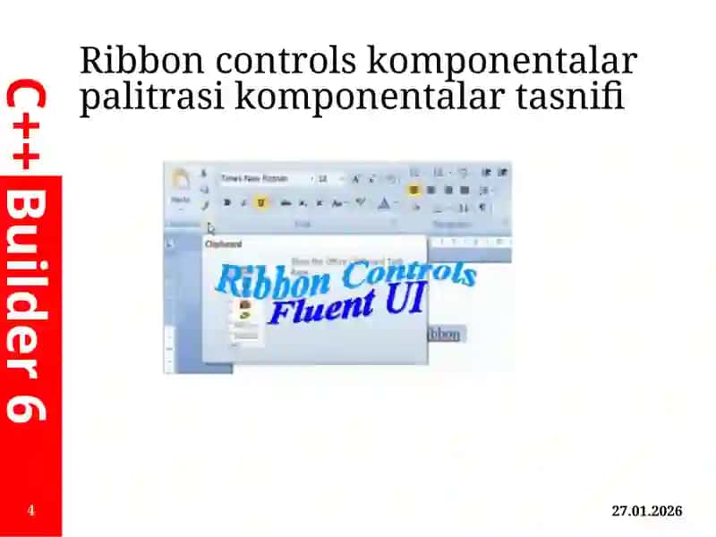 Ribbon controls komponentalari bilan ishlash 4