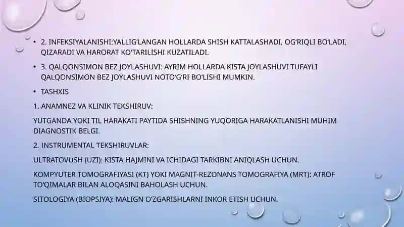 Treoglossal kanal kistalari 4