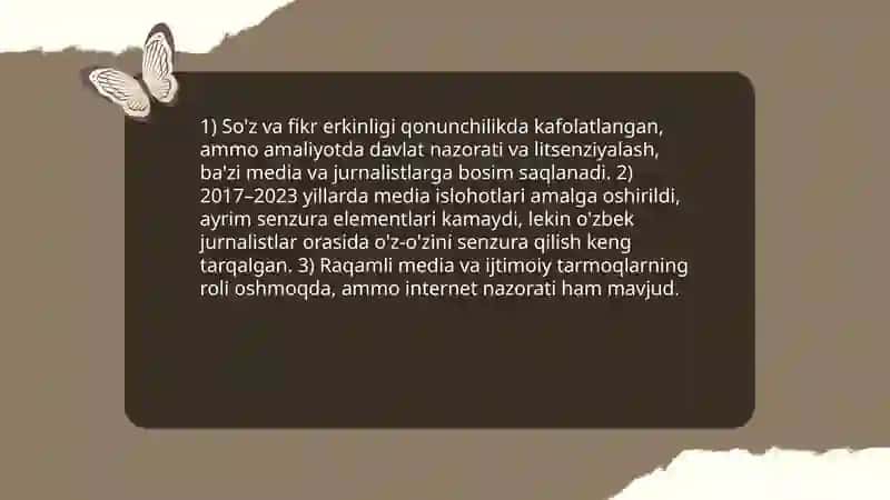 O'zbekiston Respublikasida omaviy axborot vositalarining faolyati 4