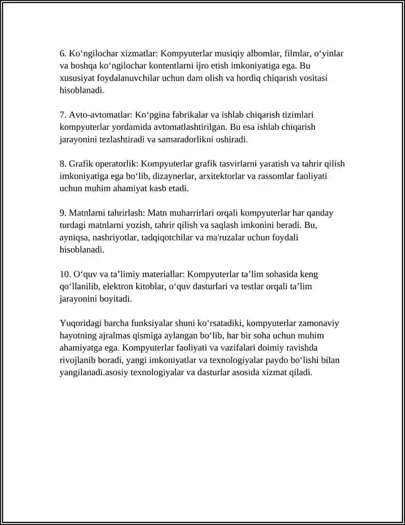 KOMPYUTER VA UNING TURLARI 4