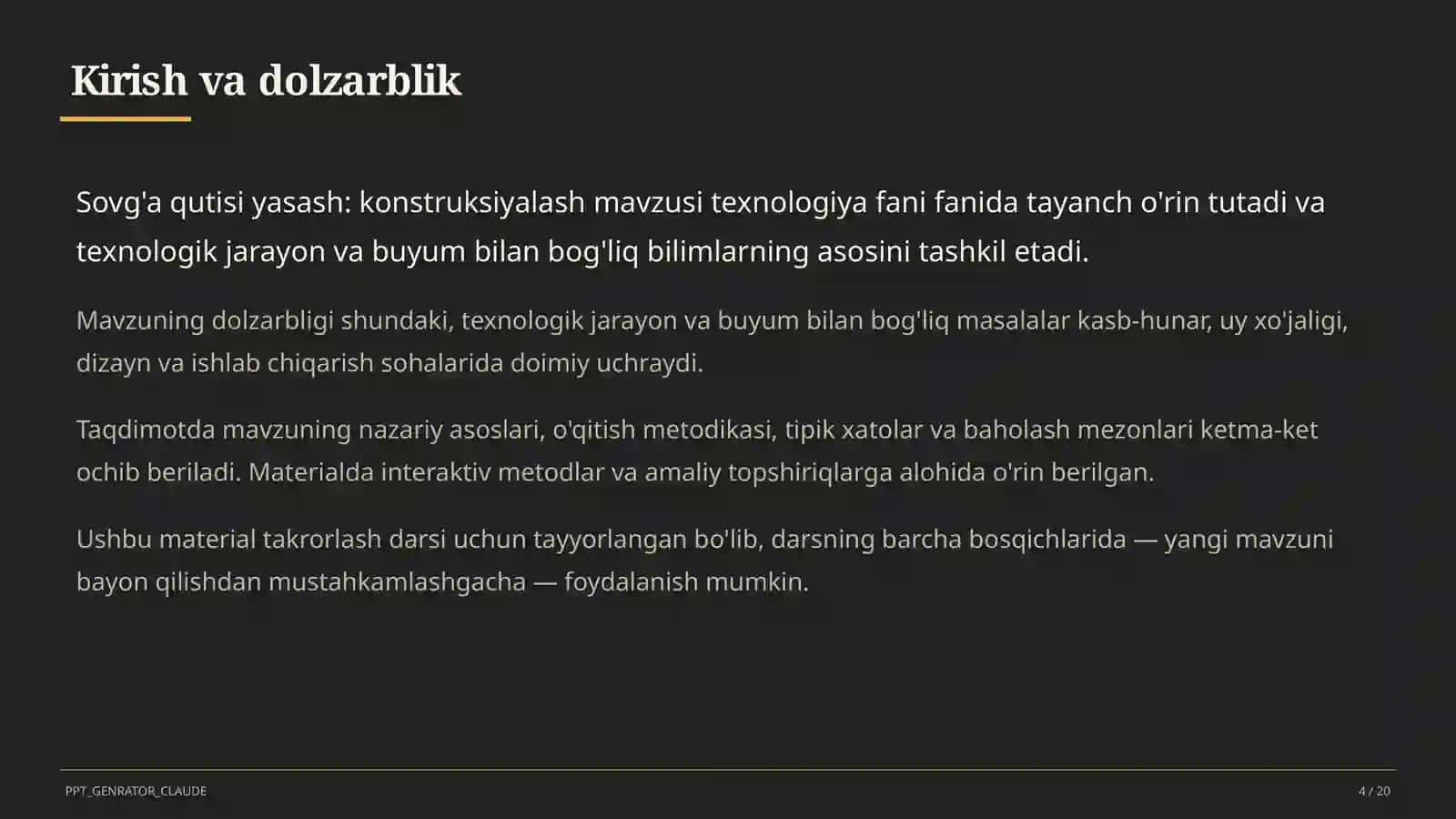 Sovg'a qutisi yasash: konstruksiyalash (3-sinf) 4