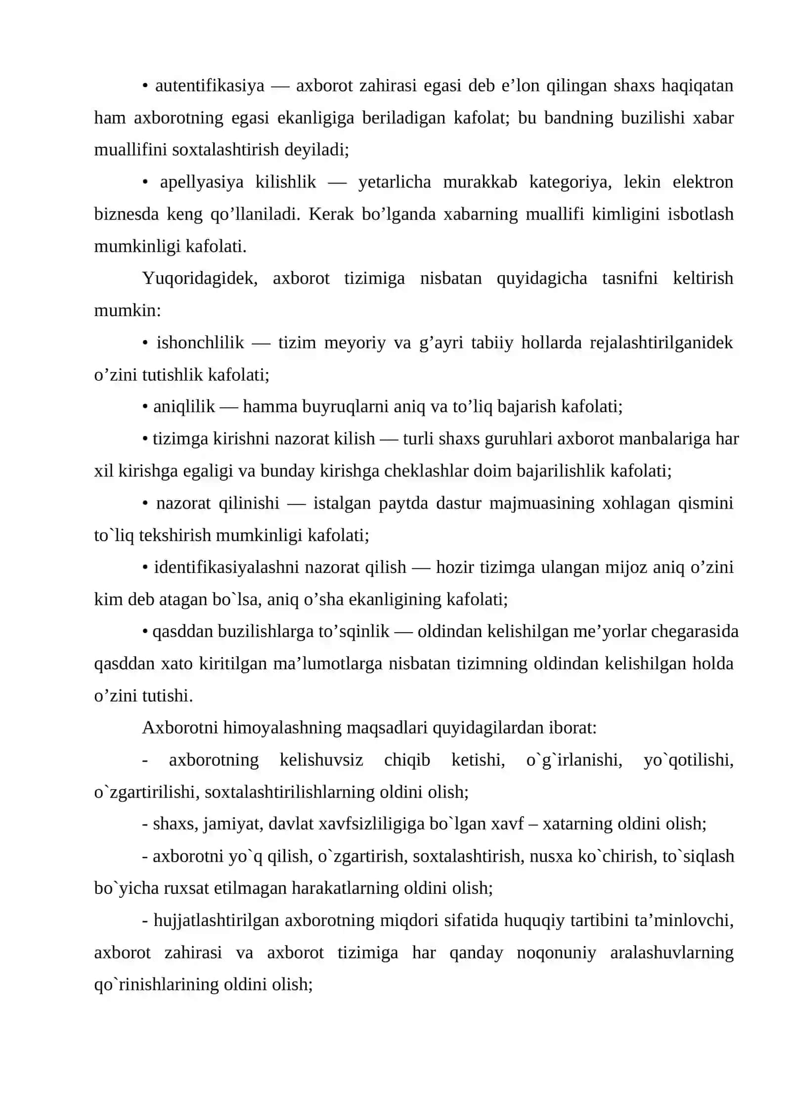 “Axborot xavfsizligini ta’minlashning kriptografik usullari” Referat. 4
