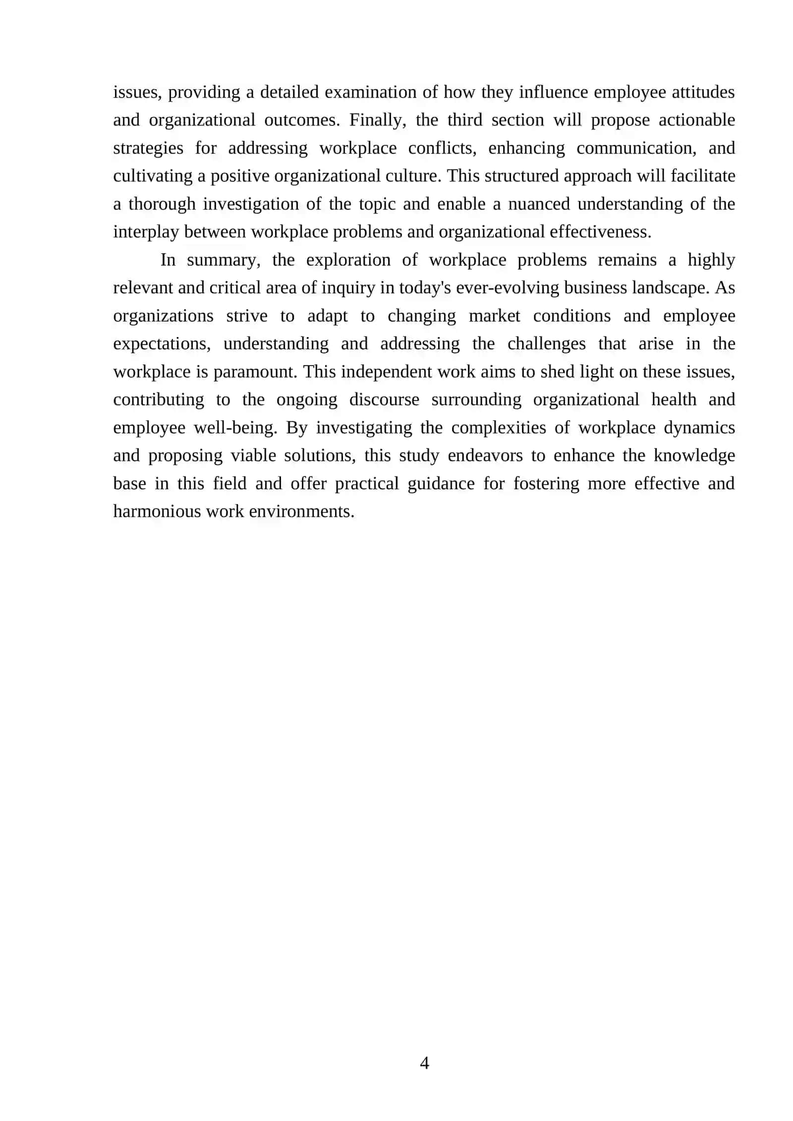 Independent work: Problems at work 4