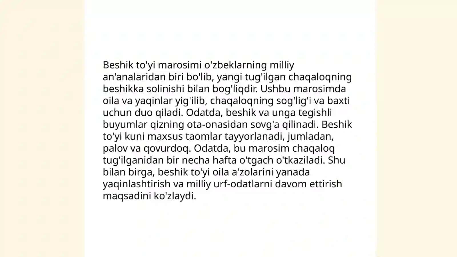 Beshik toyi 4