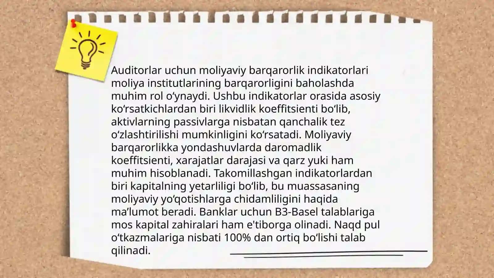 Audit va moliyaviy inqiroz: auditorlar uchun ko'rsatkichlar va amaliy choralar 4