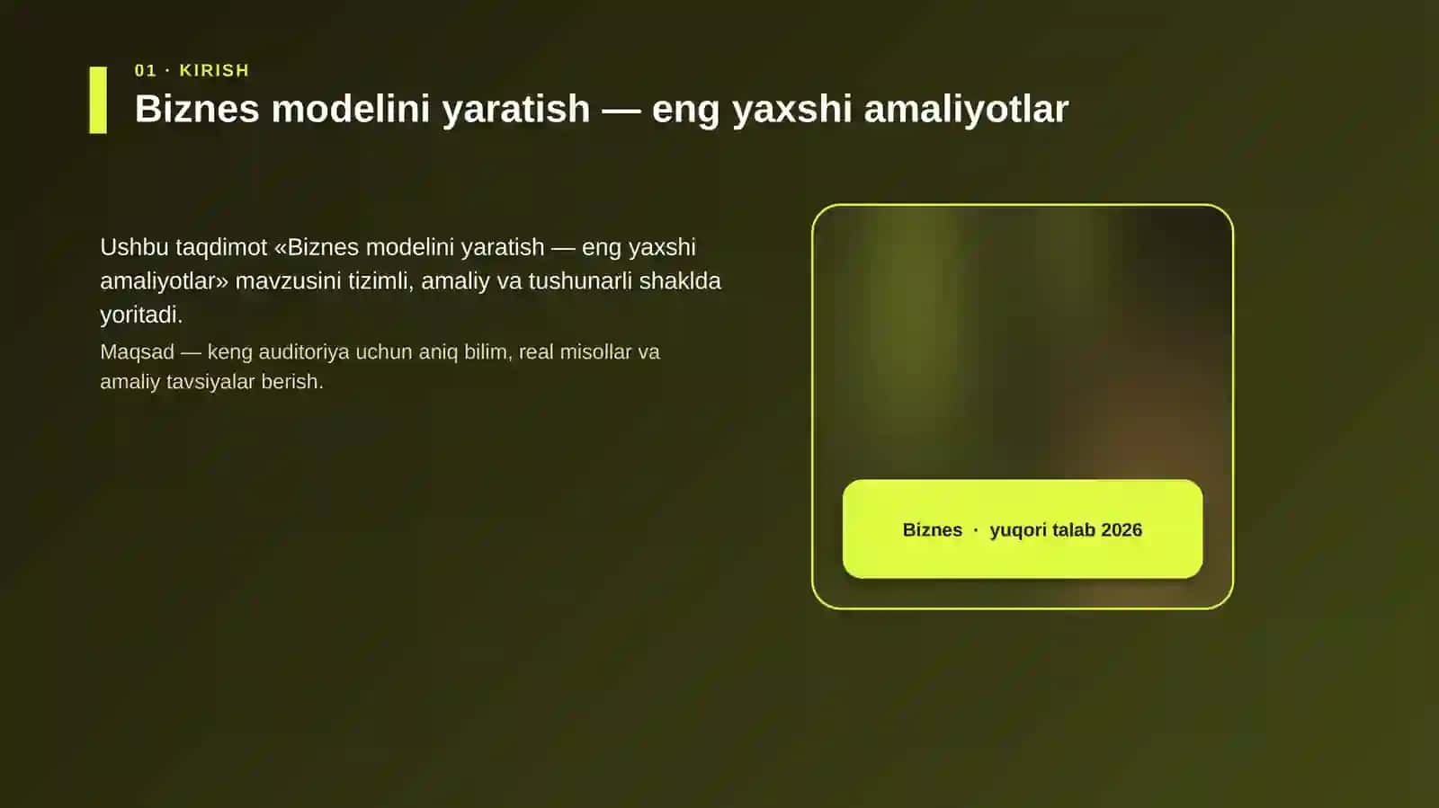 Biznes modelini yaratish — eng yaxshi amaliyotlar 4
