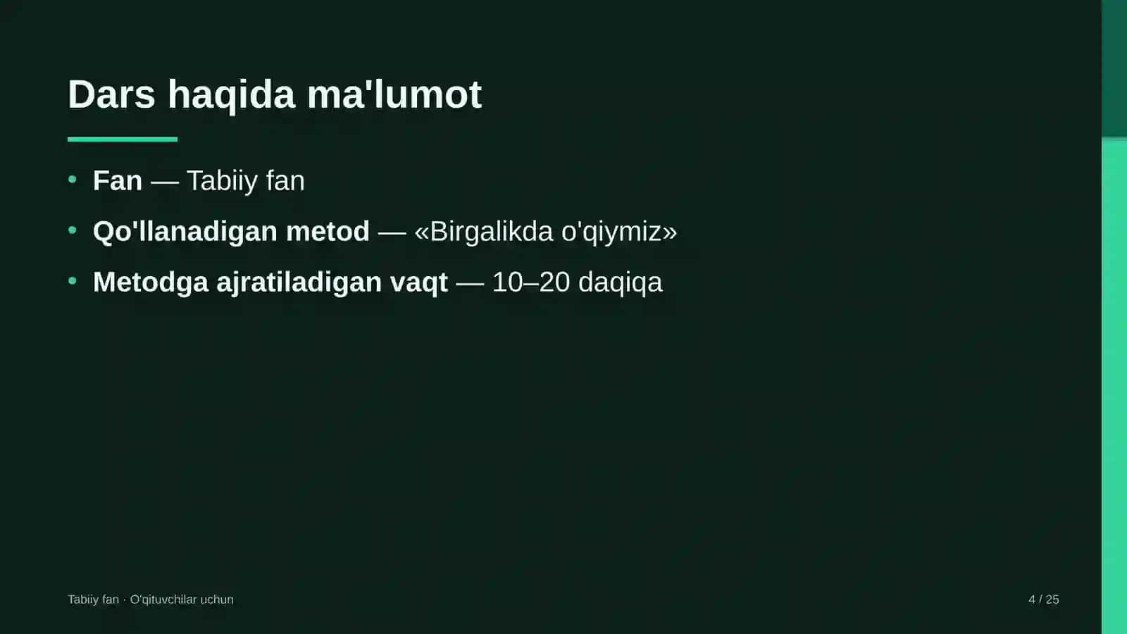 tabiiy fan darslarida birgalikda o'qiymiz metodidan foydalanish 2341 4