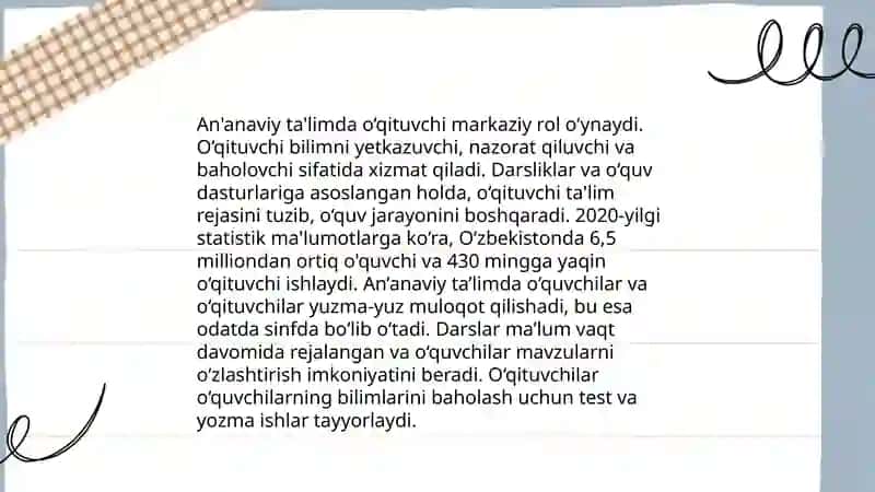 An'anaviy ta'limning tarixi 4