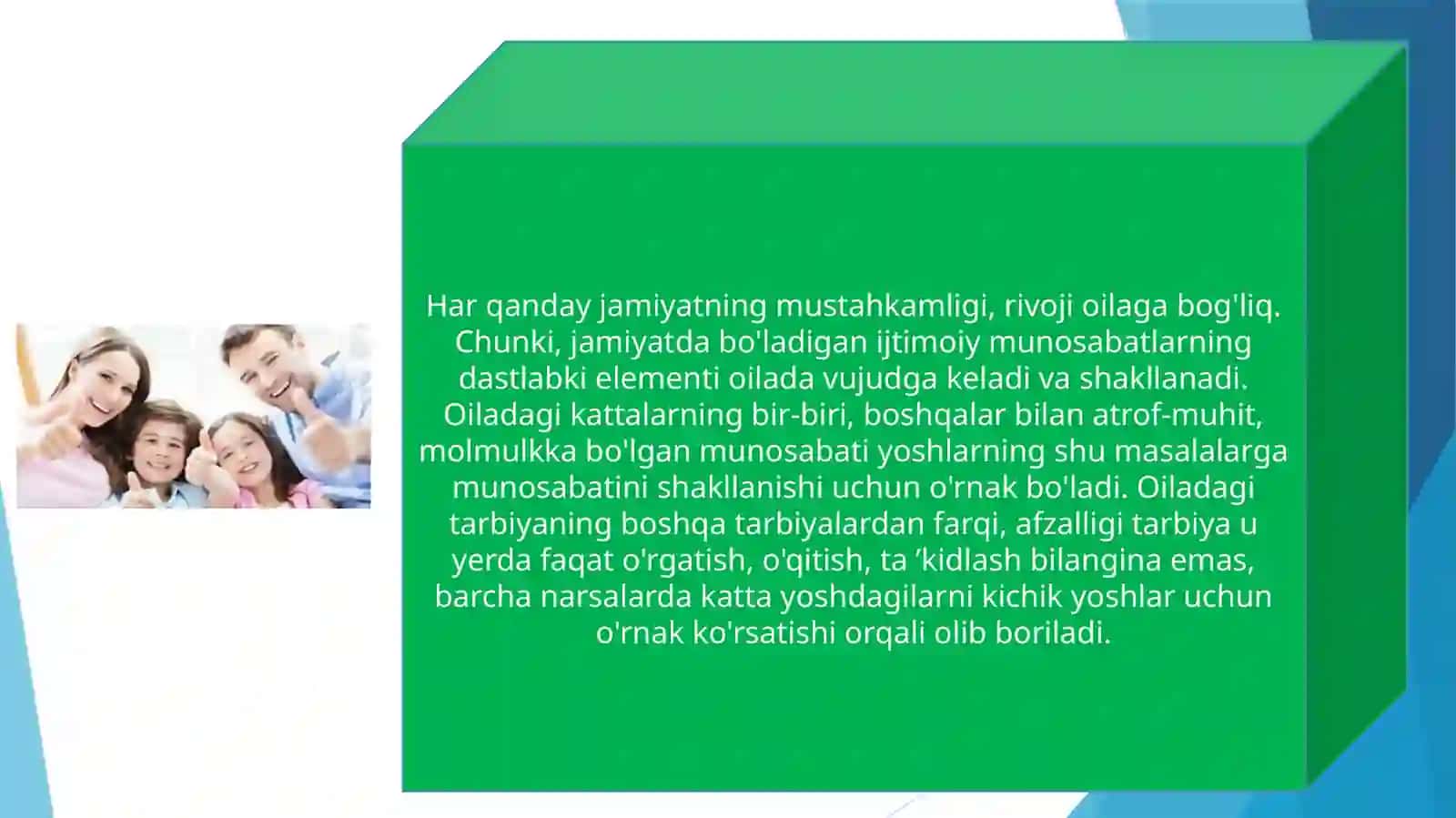 Oilaning jamiyatdagi o‘rni va ahamiyati 4