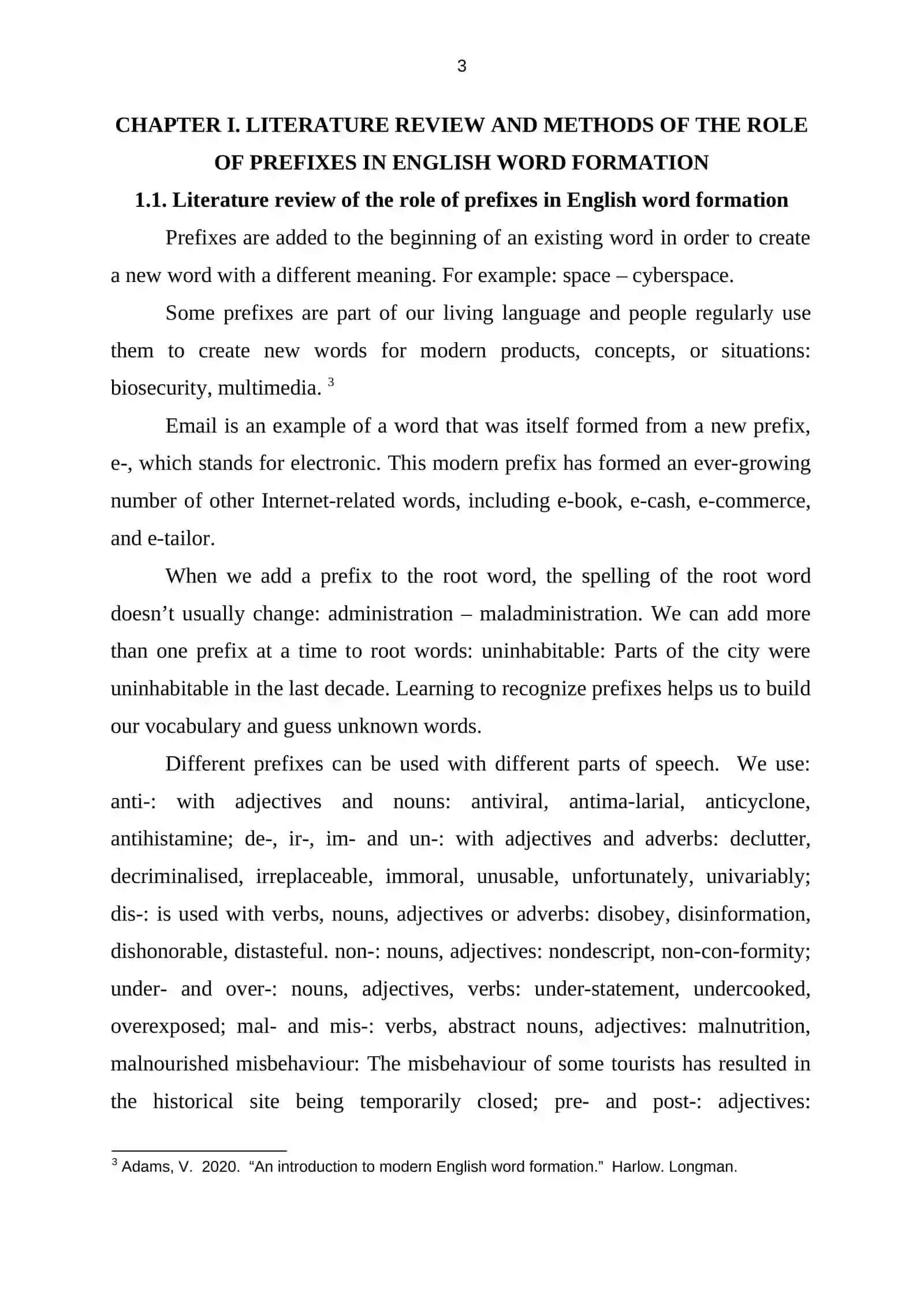 the role of prefixes in English word formation 4