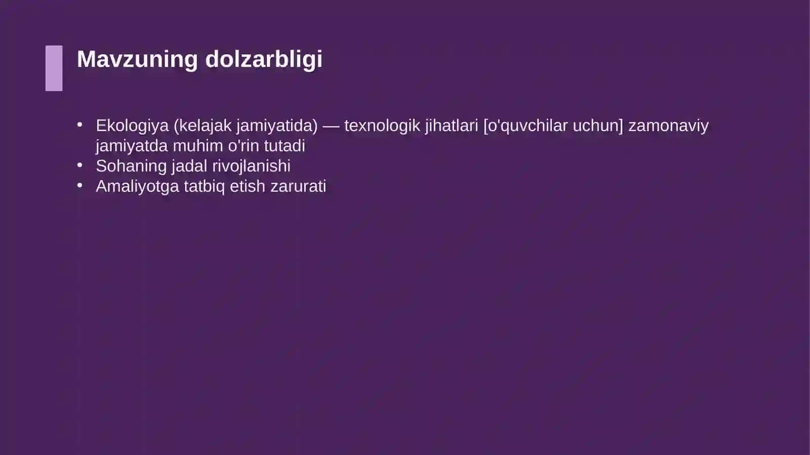 Ekologiya (kelajak jamiyatida) — texnologik jihatlari [o'quvchilar uchun] 4