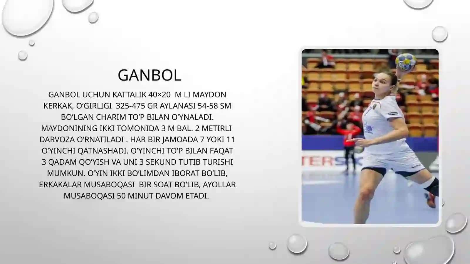 Ganbol ôyining rivojlanish tarixi 4