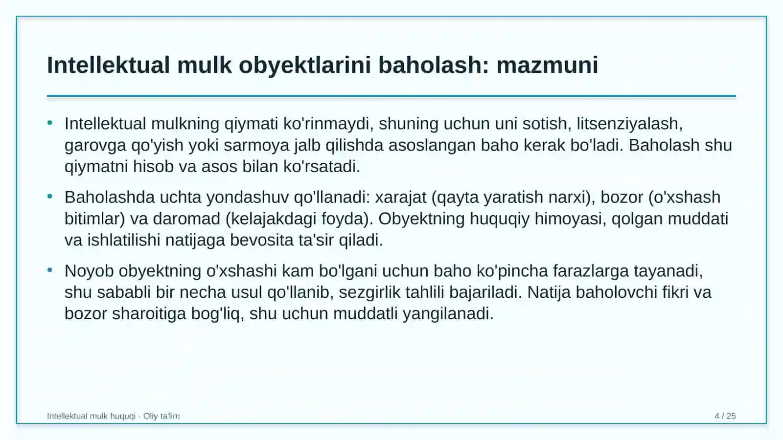Ilmiy jurnallarda intellektual mulk obyektlarini baholash 4