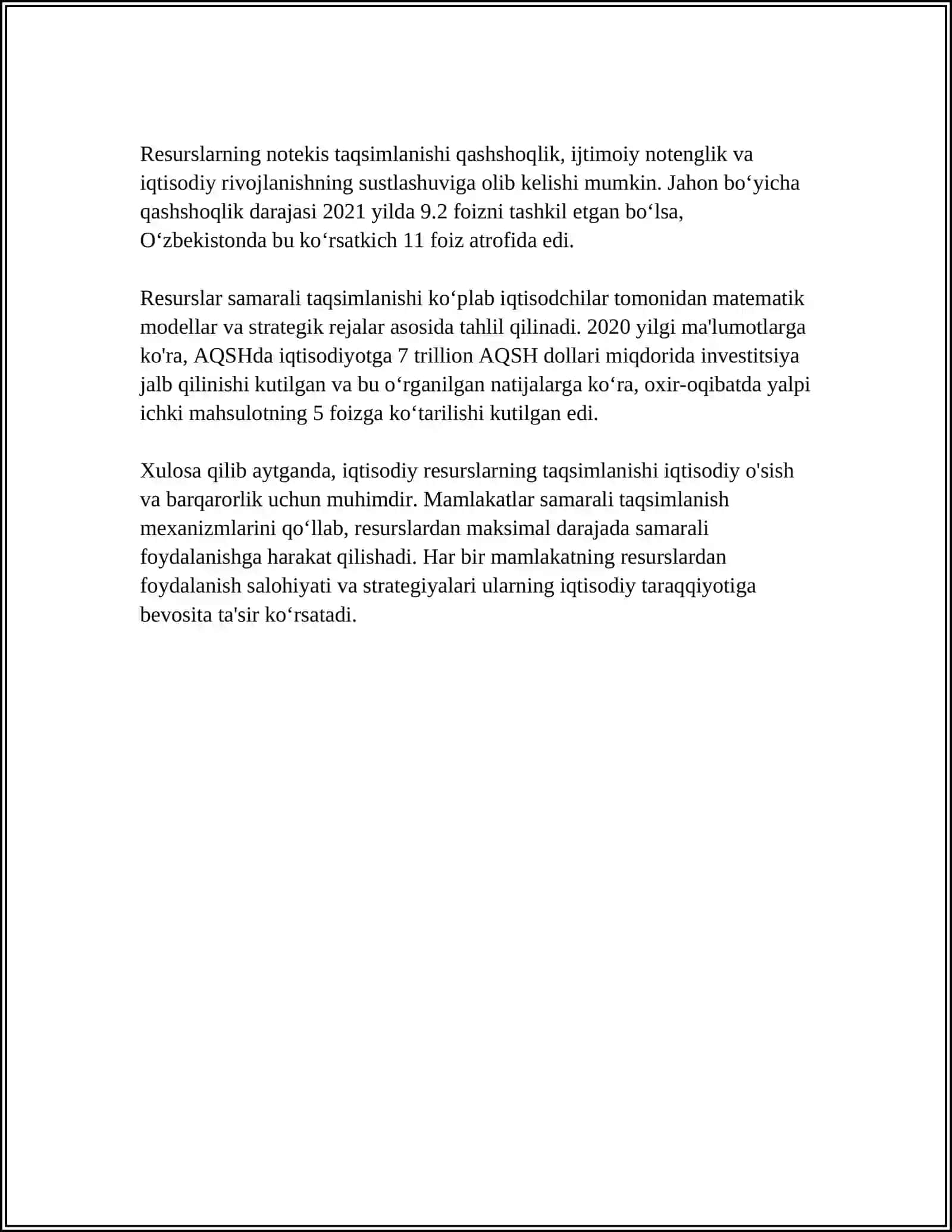 SOGʻLIQNI SAQLASHGA TA'SIR QILUVCHI IQTISODIY TAMOYILLAR VA QONUNLAR 4