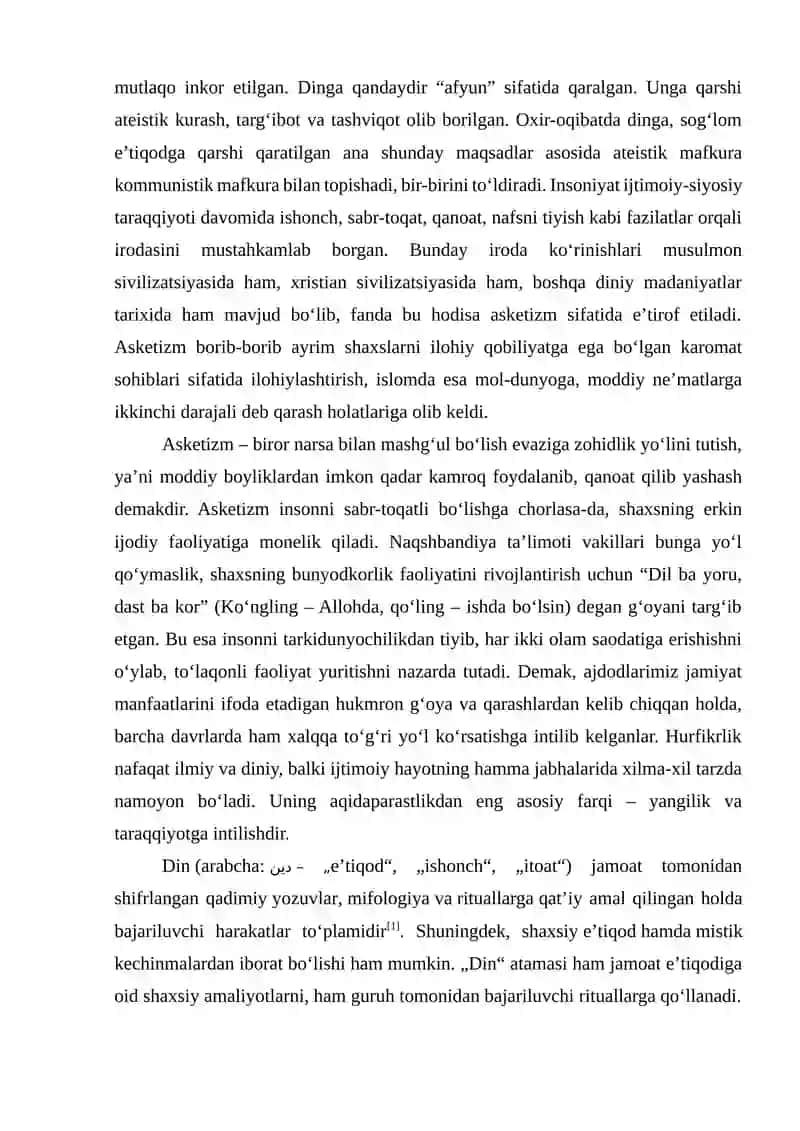 Din va hurfikrlilik 4