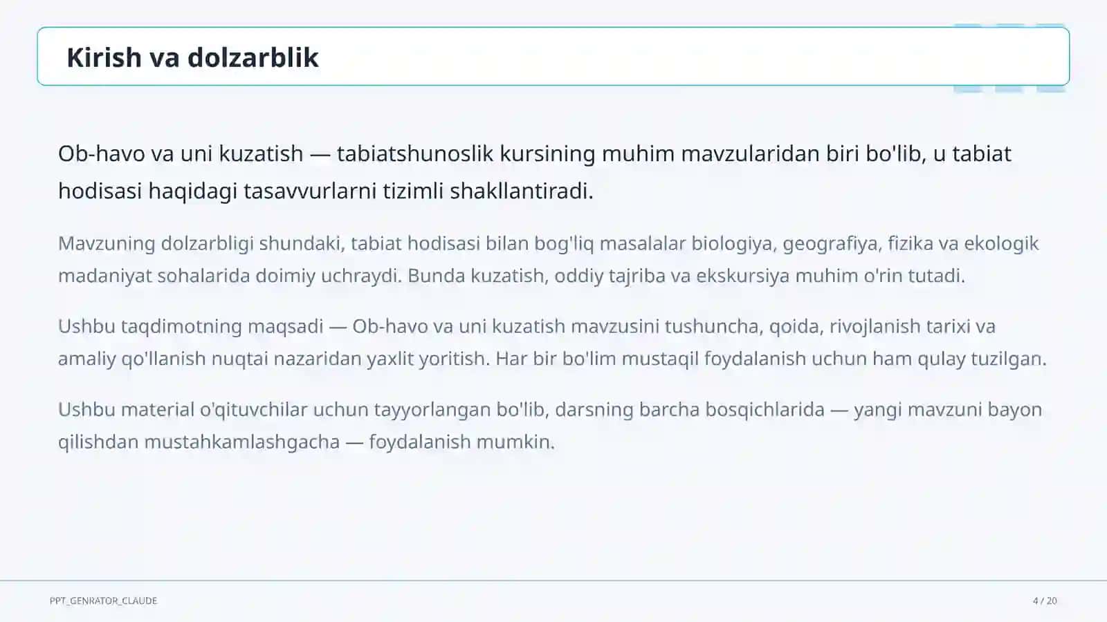Ob-havo va uni kuzatish (2-sinf) 4