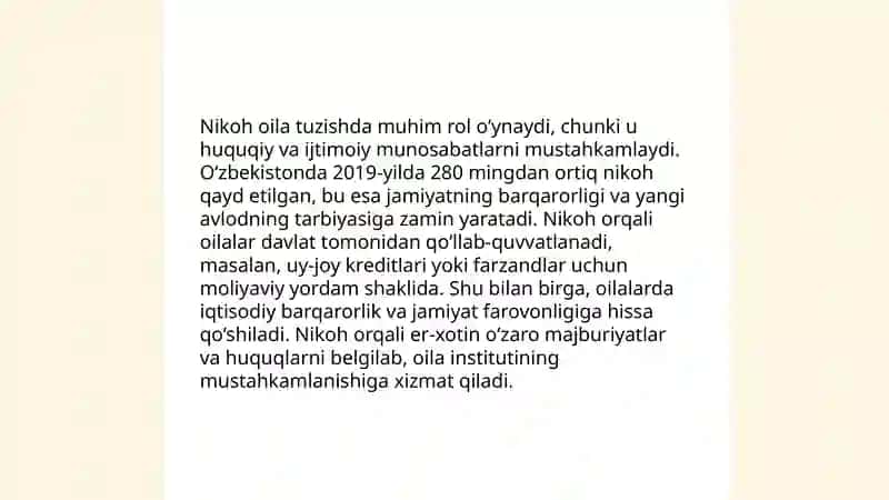 Islom huquqshunosligida oila,nikoh,taloq,idda,zihor tushunchalarini taʼriflash 4