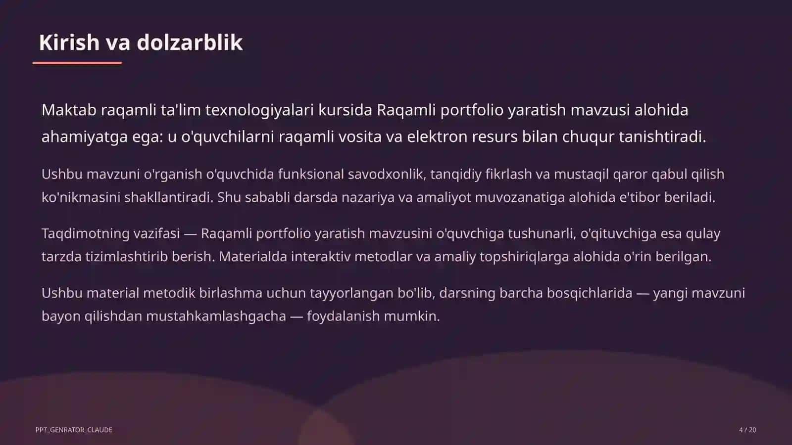 Raqamli portfolio yaratish 4