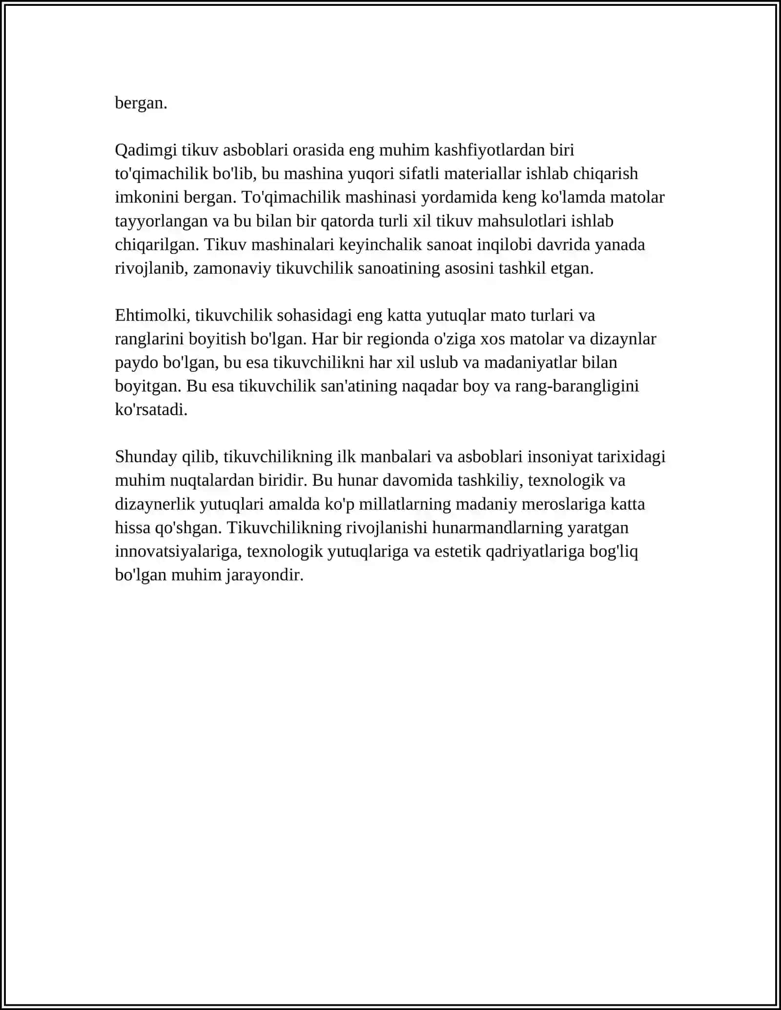 TIKYVCHILIK TARIXI VA RIVOJLANISHI 4