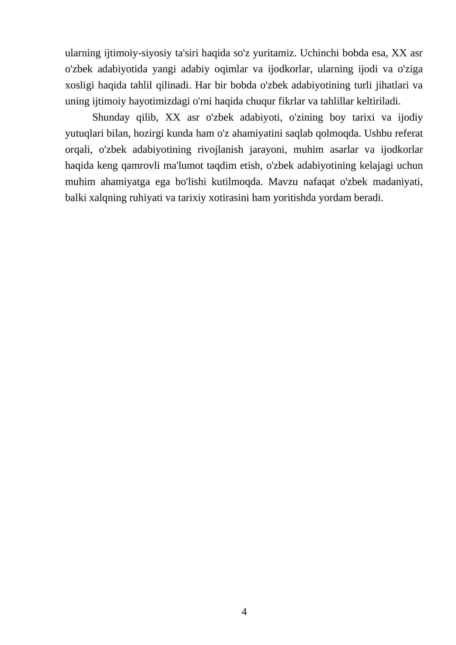 XX asr o'zbek adabiyotining erishgan yutuqlari 4