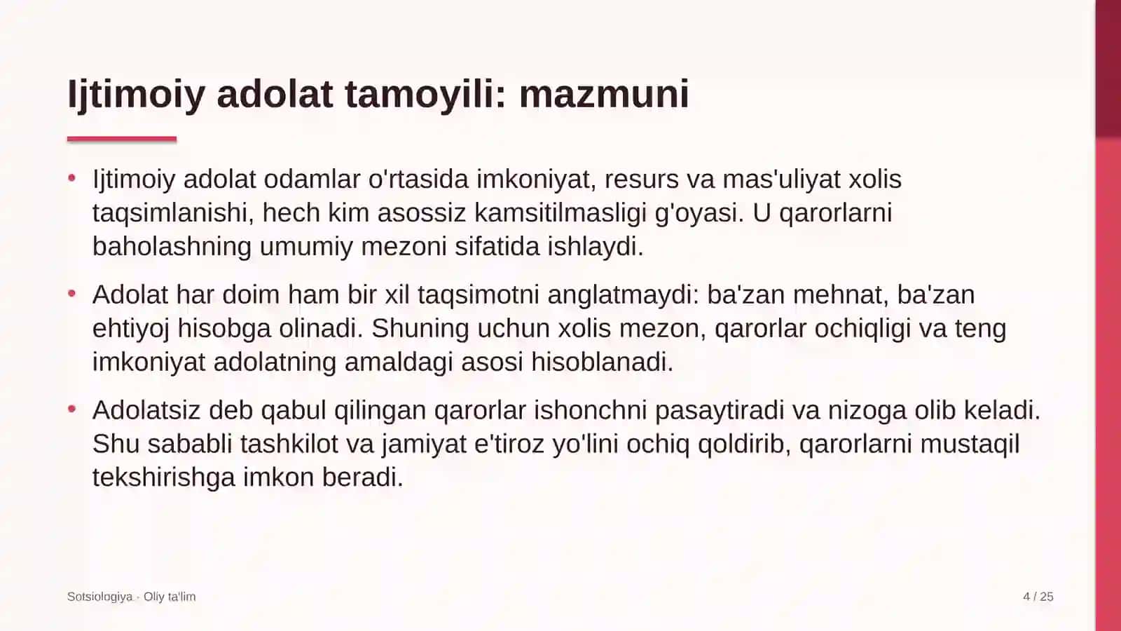 Sotsiologiya · Oliy ta'lim 4