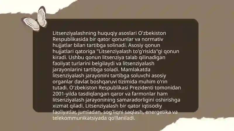 Sanoat havsizlligii sohasidaa litsenziyalashtirish 4