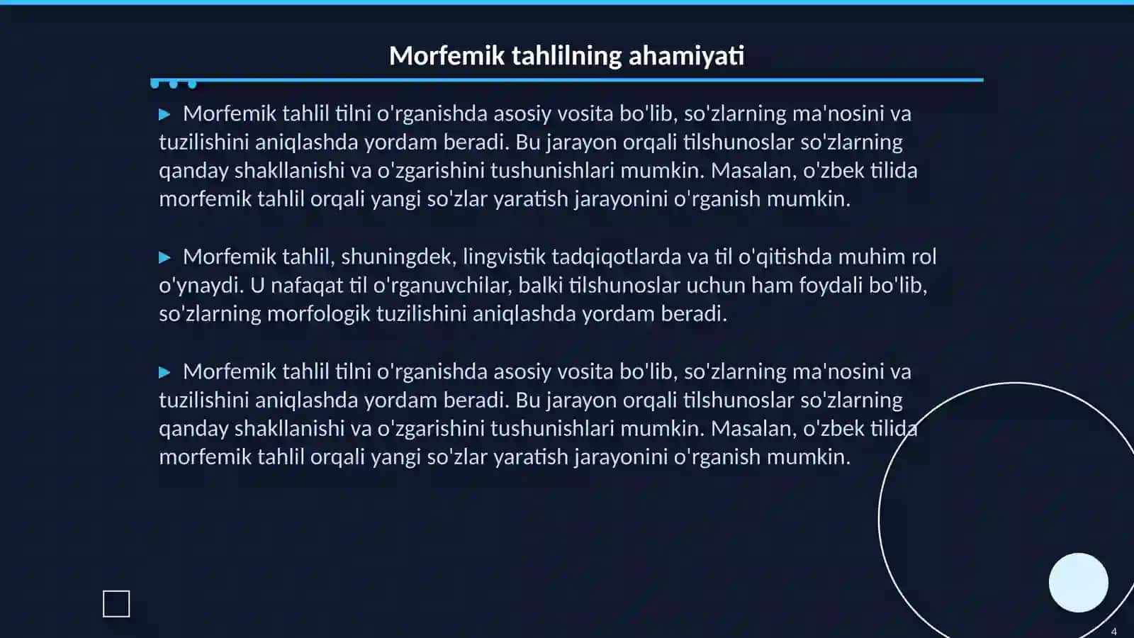 Morfemik tahlilning o'ziga xos xususiyatlari 4