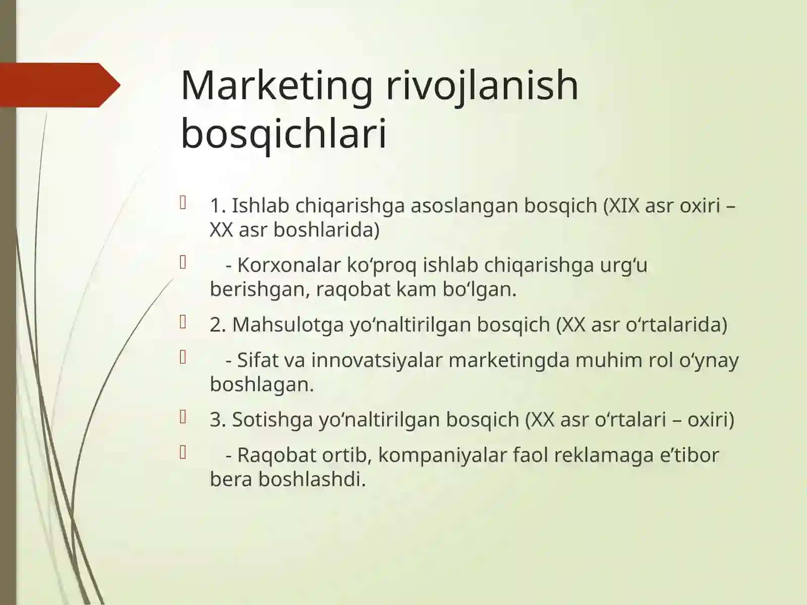 Marketing va uning rivojlanish bosqichlari 4
