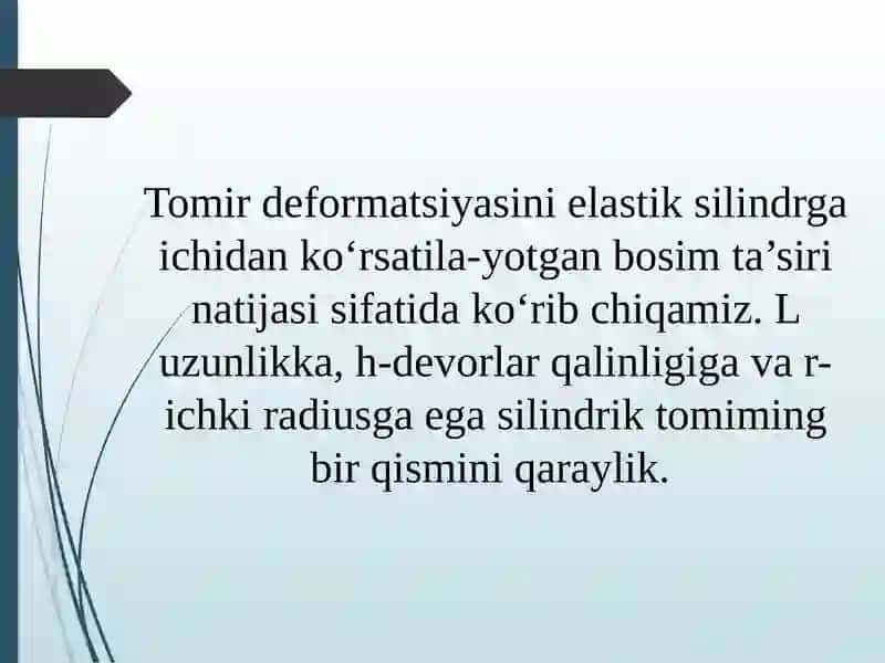 Qon tomirlar to'qimasining mexanik xossalari 4