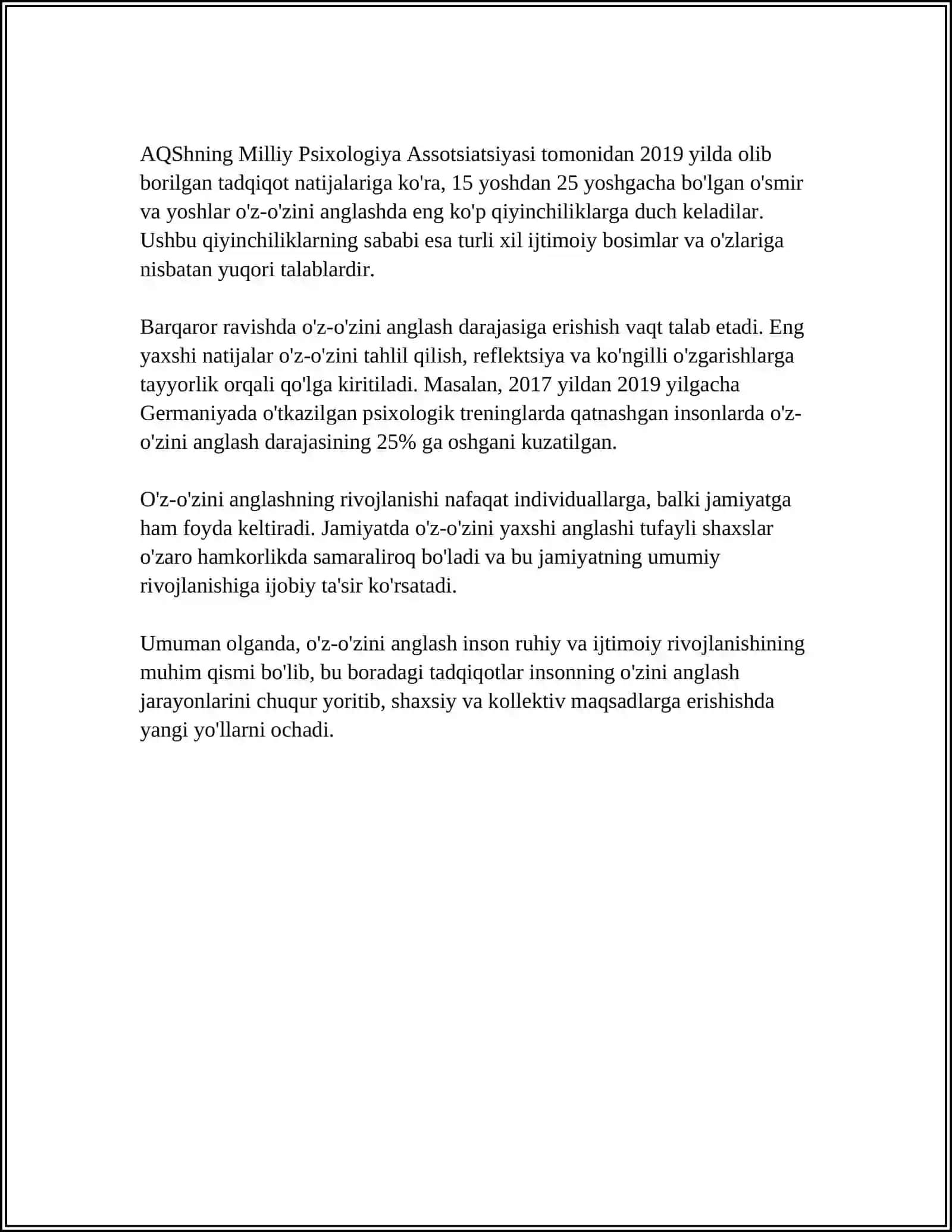 KAUCH SHAXSIGA ZARURIY BILIMLAR 4